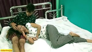 Indian Dehati village house wife and husband  friend hard sex video