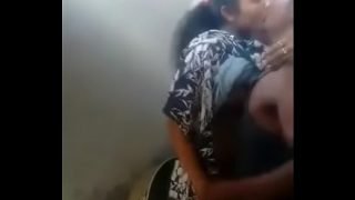 Indian girl and boyfriend sex in bathroom