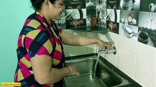 Indian Tamil woman  amateur fuck by boss in kitchen sex video